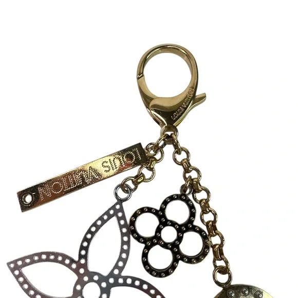 Louis Vuitton Gold And Silver Toned Metal Bijoux Sac Tapage Bag Charm.